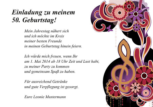 personalisierte Einladungen zum Geburtstag