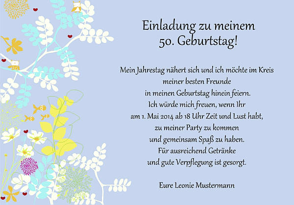 personalisierte Einladungen zum Geburtstag