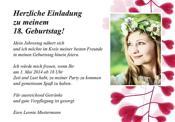 Individuelle Geburtstagseinladungen personalisierte Einladungen zum Geburtstag