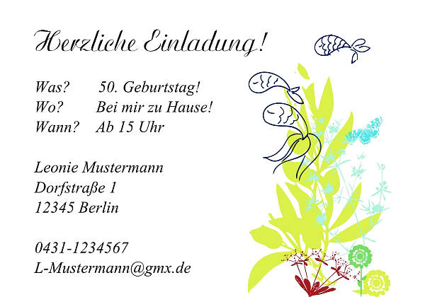 Individuelle Geburtstagseinladungen personalisierte Einladungen zum Geburtstag