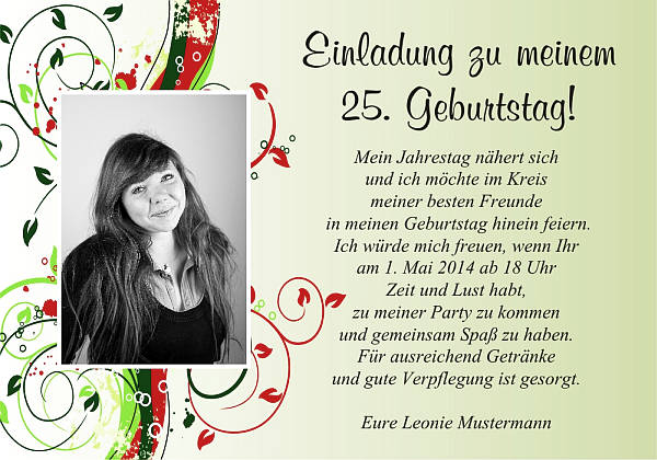 Individuelle Geburtstagseinladungen personalisierte Einladungen zum Geburtstag