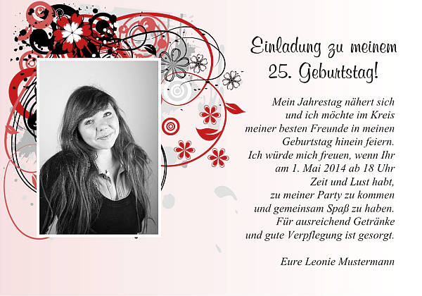 Individuelle Geburtstagseinladungen personalisierte Einladungen zum Geburtstag