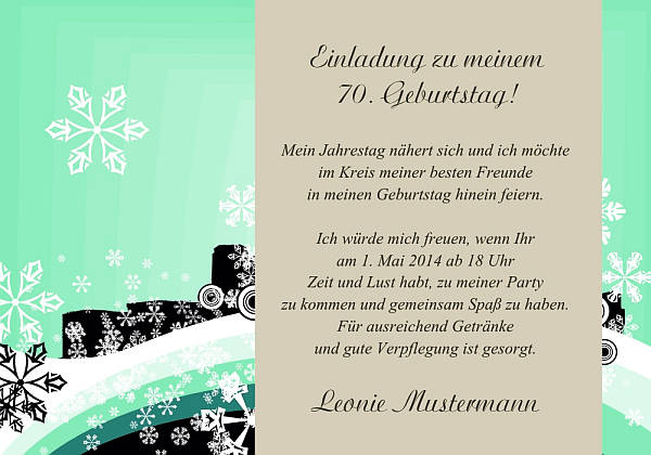 personalisierte Einladungen zum Geburtstag