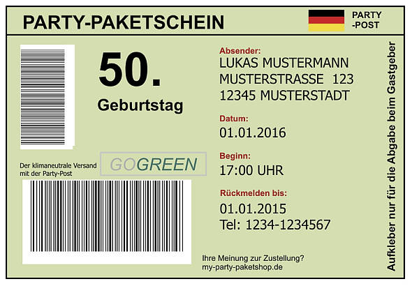 personalisierte Einladungen zum Geburtstag