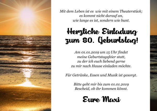 Maritime Einladungskarten zum Geburtstag