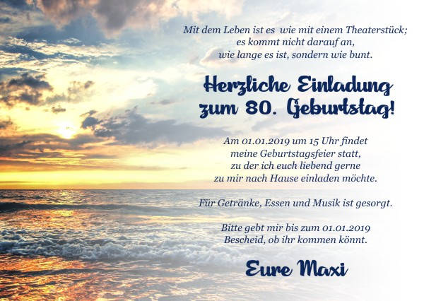 Maritime Einladungskarten zum Geburtstag