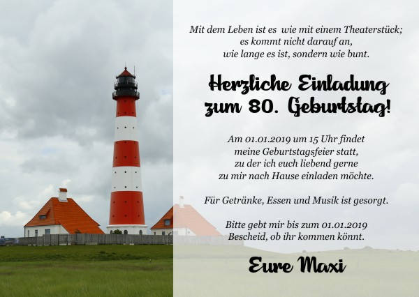 Maritime Einladungskarten zum Geburtstag