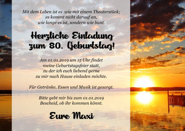 Maritime Einladungskarten zum Geburtstag