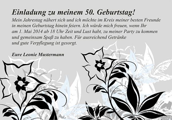 personalisierte Einladungen zum Geburtstag