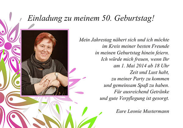 personalisierte Einladungen zum Geburtstag