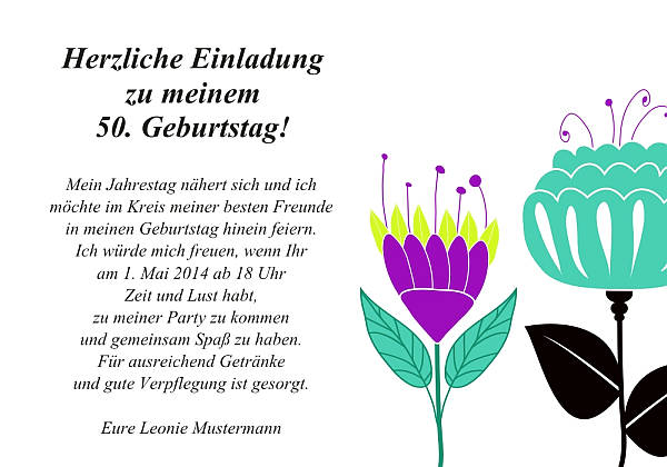 Individuelle Geburtstagseinladungen personalisierte Einladungen zum Geburtstag