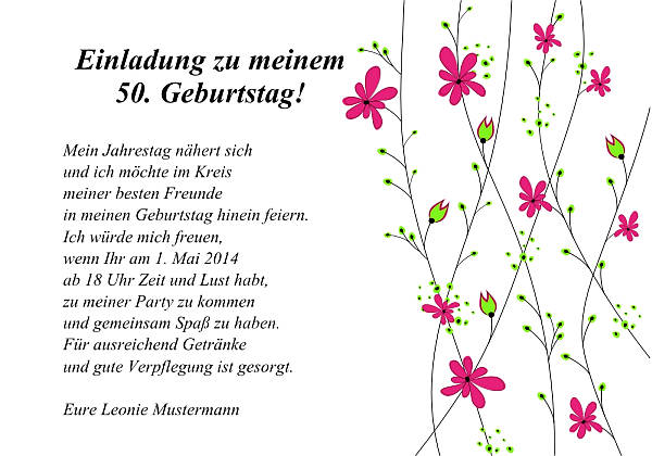 Individuelle Geburtstagseinladungen personalisierte Einladungen zum Geburtstag