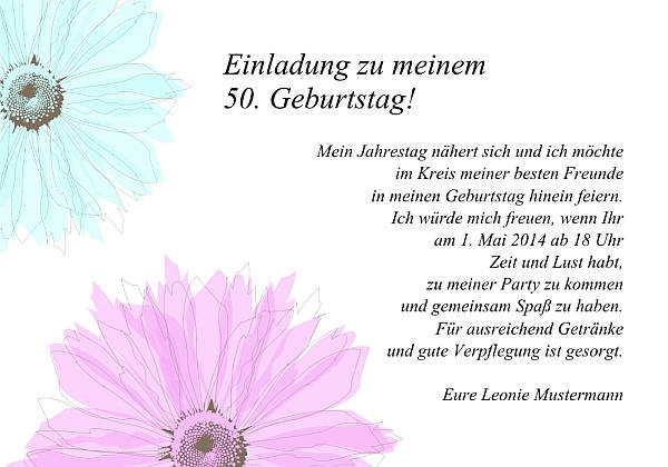 Individuelle Geburtstagseinladungen personalisierte Einladungen zum Geburtstag