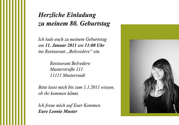 Individuelle Geburtstagseinladungen personalisierte Einladungen zum Geburtstag