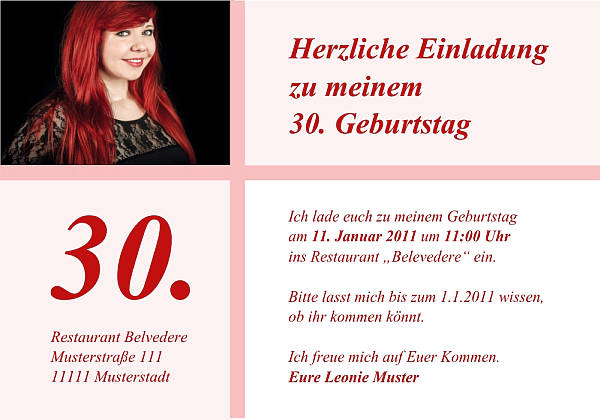 personalisierte Einladungen zum Geburtstag