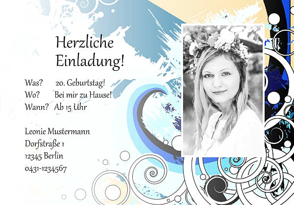 Individuelle Geburtstagseinladungen personalisierte Einladungen zum Geburtstag
