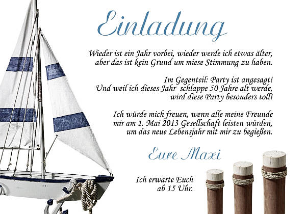 personalisierte Einladungen zum Geburtstag