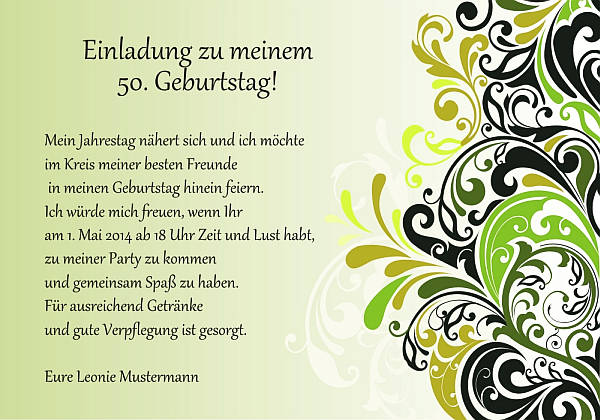 personalisierte Einladungen zum Geburtstag