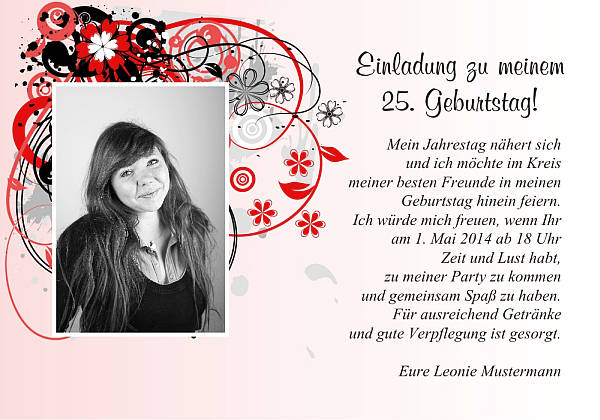 Individuelle Geburtstagseinladungen personalisierte Einladungen zum Geburtstag