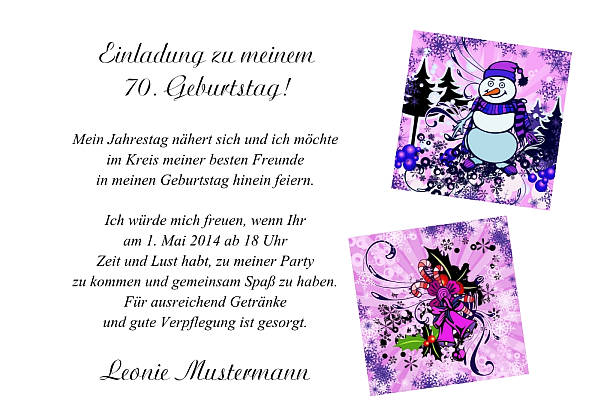 Individuelle Geburtstagseinladungen personalisierte Einladungen zum Geburtstag
