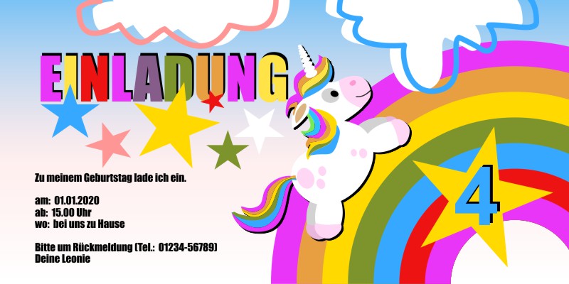 Beliebte Geburtstagseinladungen 4 Originelle Einladungskarten zum 4 Geburtstag