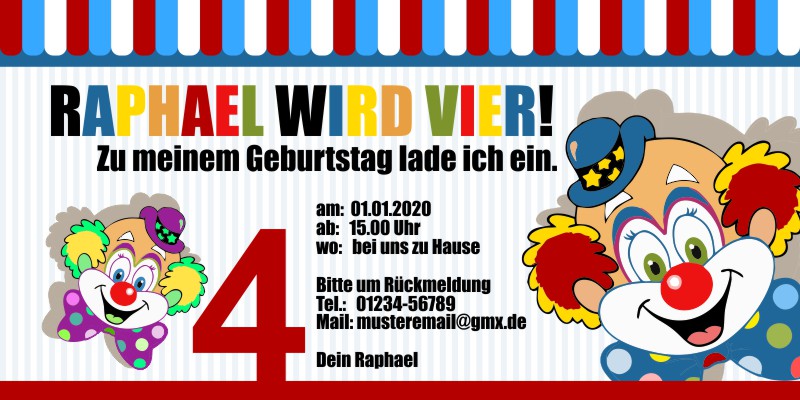 Beliebte Geburtstagseinladungen 4 Originelle Einladungskarten zum 4 Geburtstag