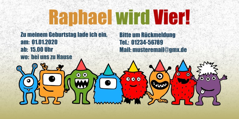 Beliebte Geburtstagseinladungen 4 Originelle Einladungskarten zum 4 Geburtstag