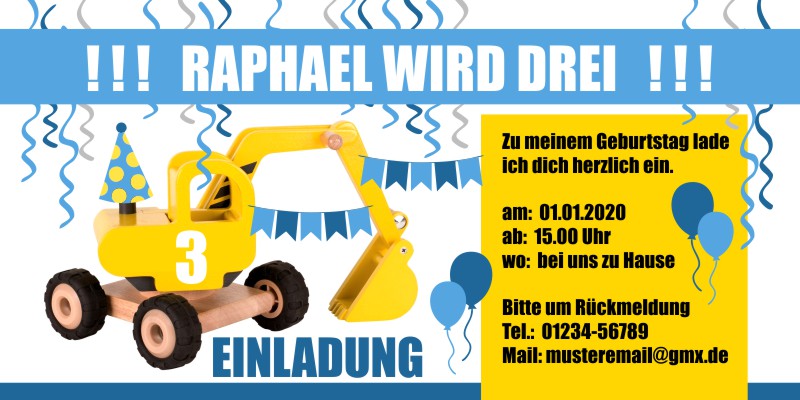 Beliebte Geburtstagseinladungen 4 Originelle Einladungskarten zum 4 Geburtstag