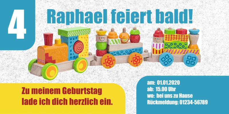 Originelle Einladungskarten zum 4 Geburtstag