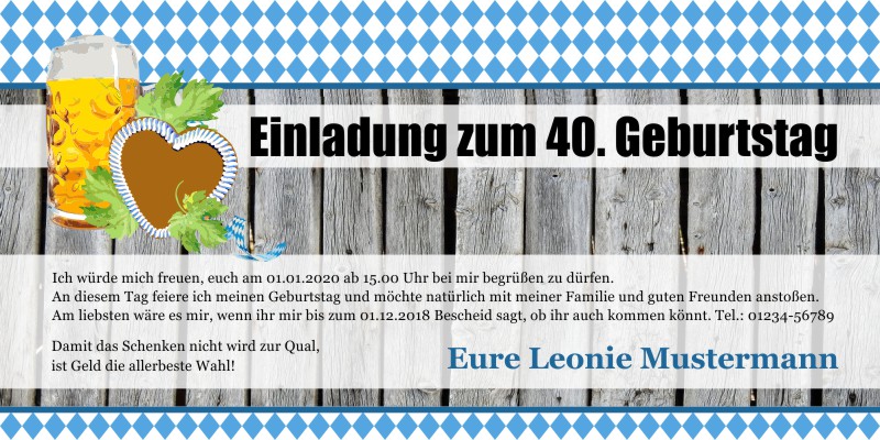 Originelle Einladungskarten zum 50 Geburtstag