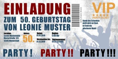 Originelle Einladungskarten 50 Geburtstag