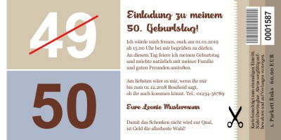 Originelle Einladungskarten 50 Geburtstag