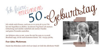 Originelle Einladungskarten 50 Geburtstag