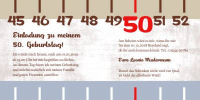 Originelle Einladungskarten 50 Geburtstag