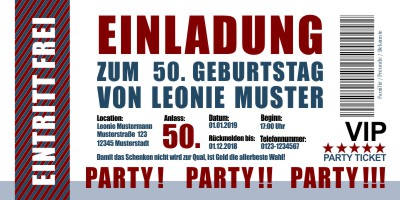 Originelle Einladungskarten 50 Geburtstag