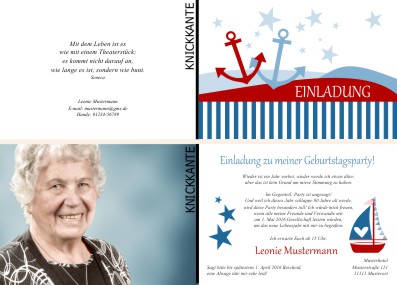 Maritime Einladungskarten Geburtstag