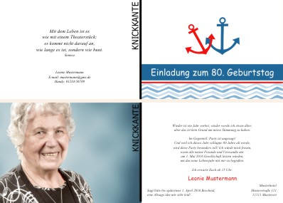 Maritime Einladungskarten Geburtstag