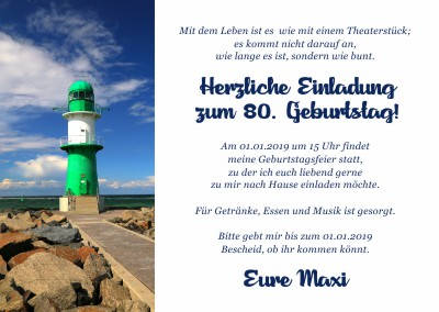 Maritime Einladungskarten Geburtstag