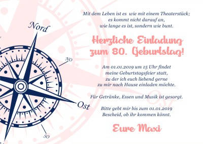 Maritime Einladungskarten Geburtstag